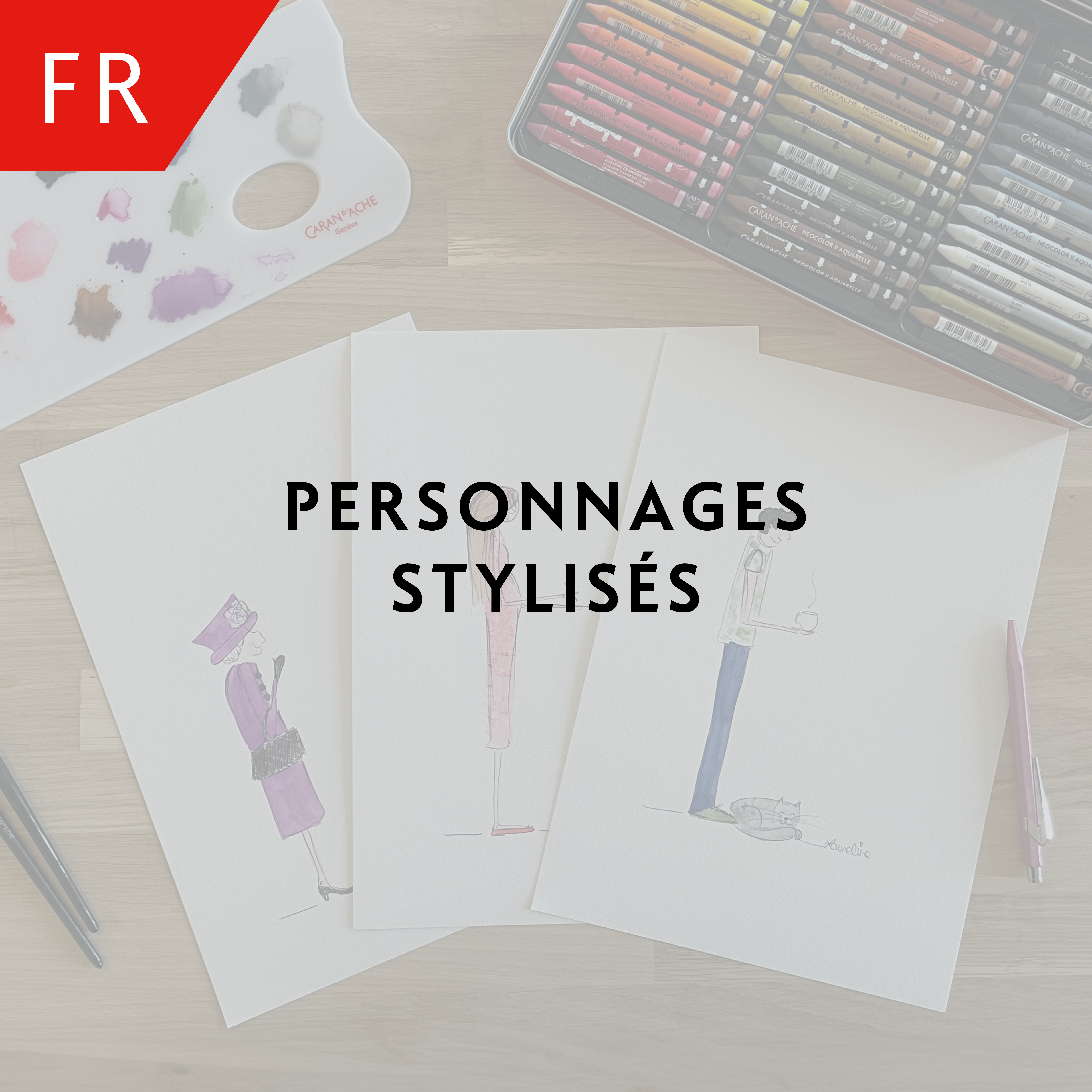 Personnages stylisés – Laureline Manuel-Henchoz