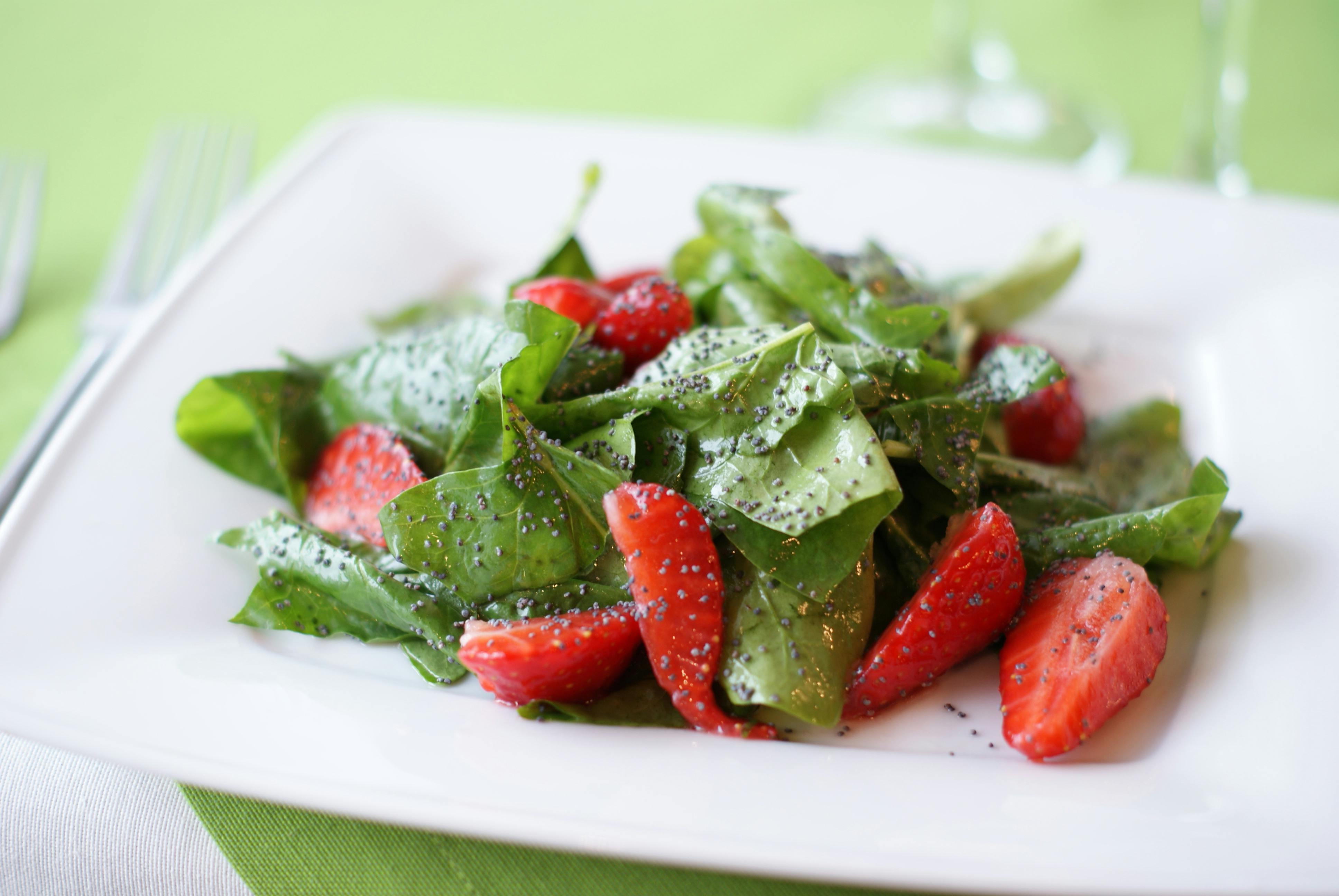 Strawberry Salad With Lemon Mint Dressing