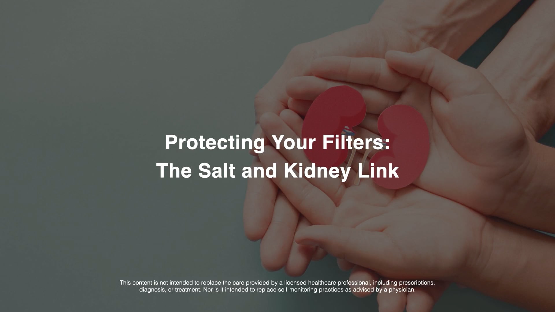 2 Min Protecting Your Filters- The Salt & Kidney Link
