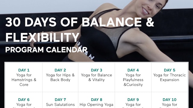 30 Days Of Balance & Flexibility Calendar