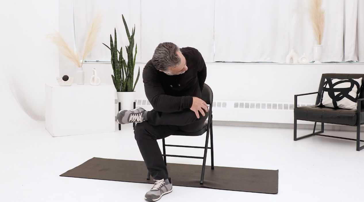 5 Min Seated Hip & Lower Back Stretch