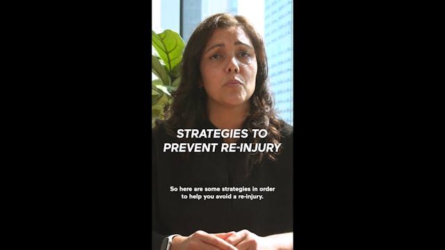 Strategies To Prevent Re-Injury (High...