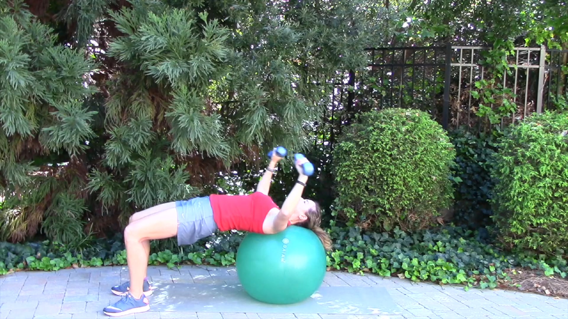 1-minute Shoulder Rotators on Ball