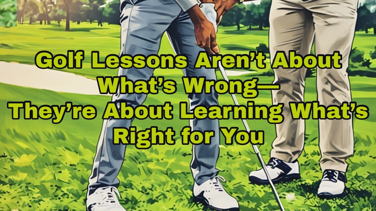Golf Lessons Aren’t About What’s Wrong—