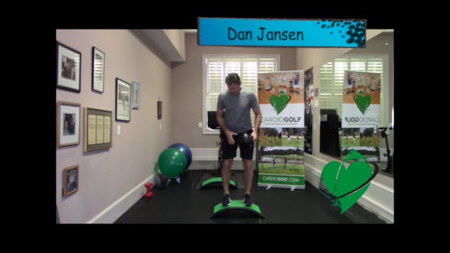 30-second Dan Jansen Reach with Squat