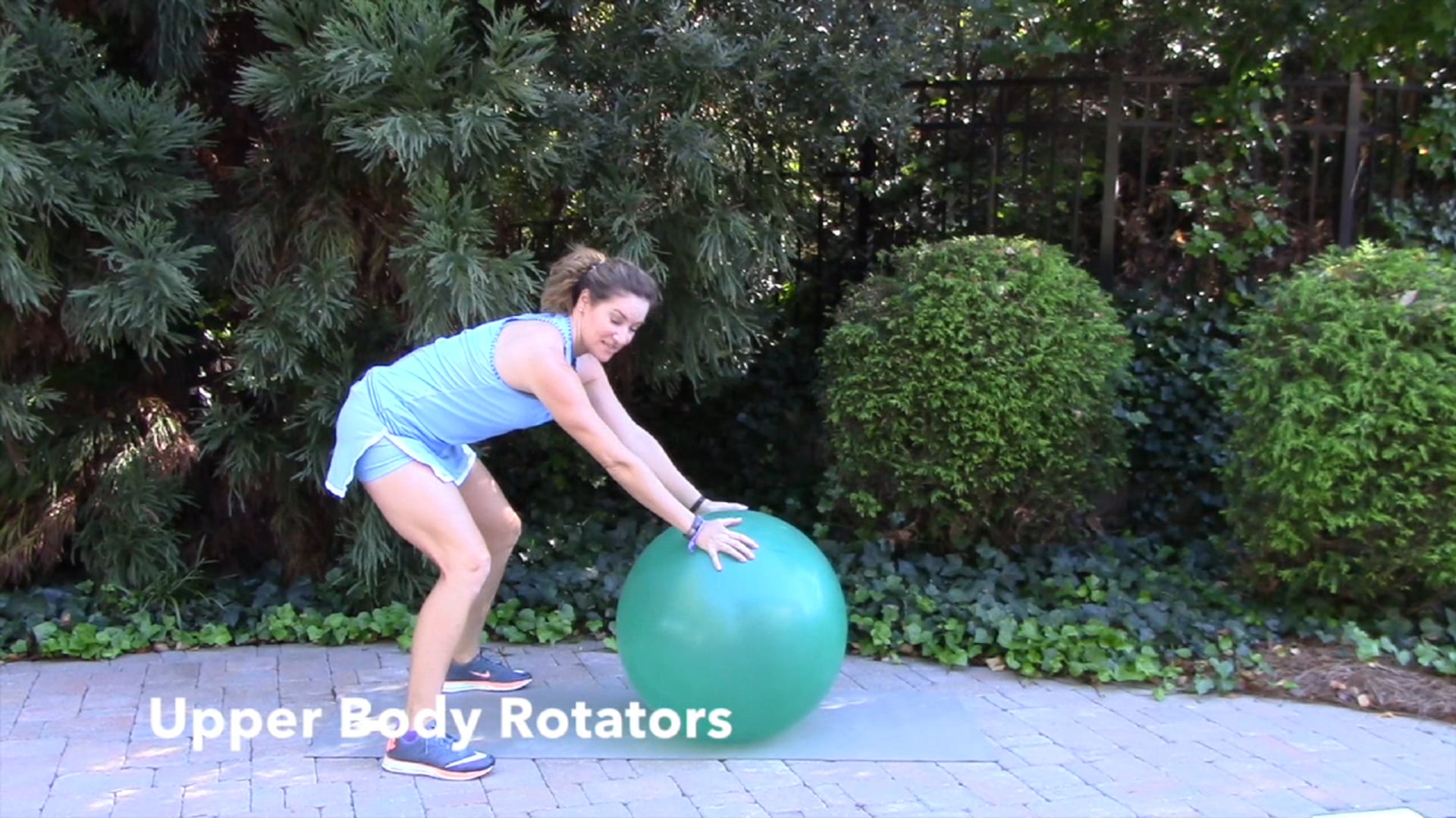 1-minute Upper Body Rotators with Exercise Ball
