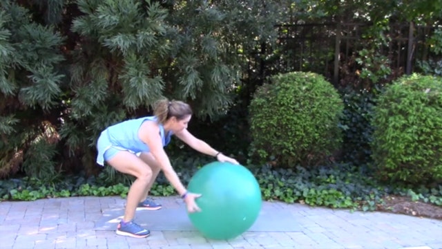 1-minute Core and Upper Body Rotators with Exercise Ball