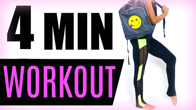 4 Minute Backpack Workout