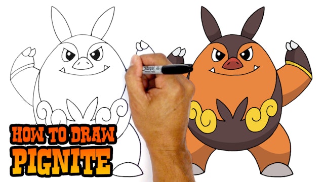 How to Draw Pignite | Pokemon