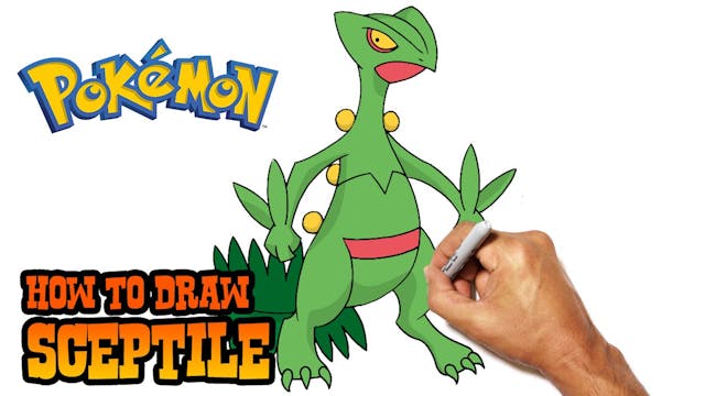 How to Draw Sceptile | Pokemon