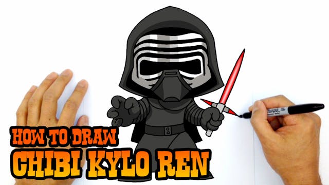 How to Draw Chibi Kylo Ren | Star Wars