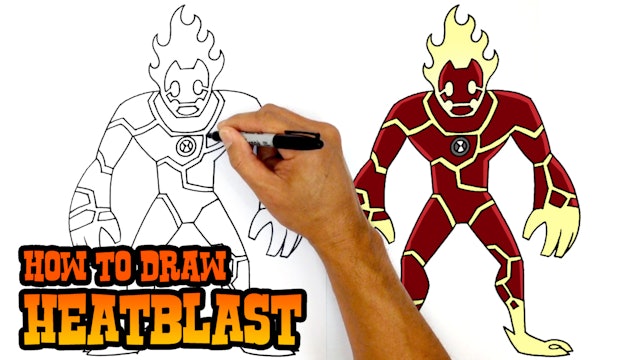 How to Draw Heatblast | Ben 10