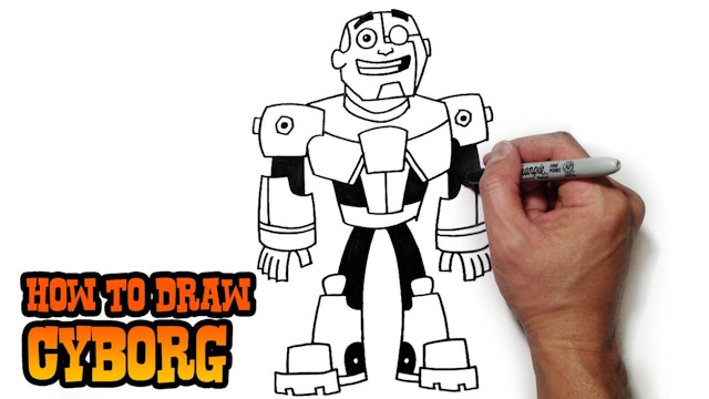 How to Draw Cyborg | Teen Titans GO!