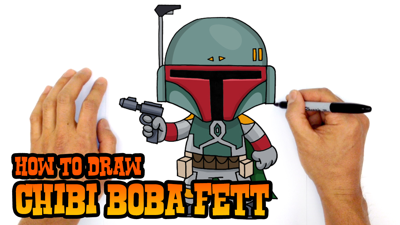 How to Draw Chibi Boba Fett | Star Wars