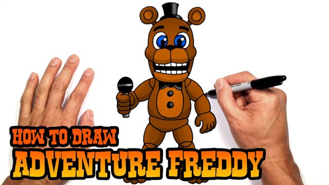 How to Draw Adventure Freddy | FNAF W...