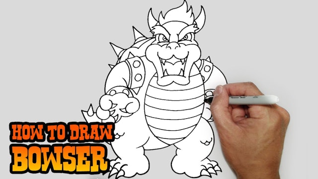 How to Draw Bowser | Super Mario Bros
