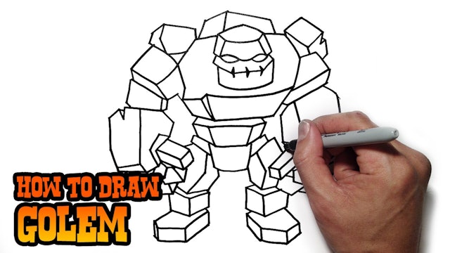 How to Draw Golem | Clash of Clans