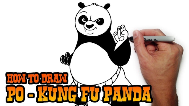 How to Draw Po | Kung Fu Panda