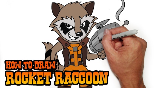 How to Draw Rocket Raccoon | Guardians of the Galaxy