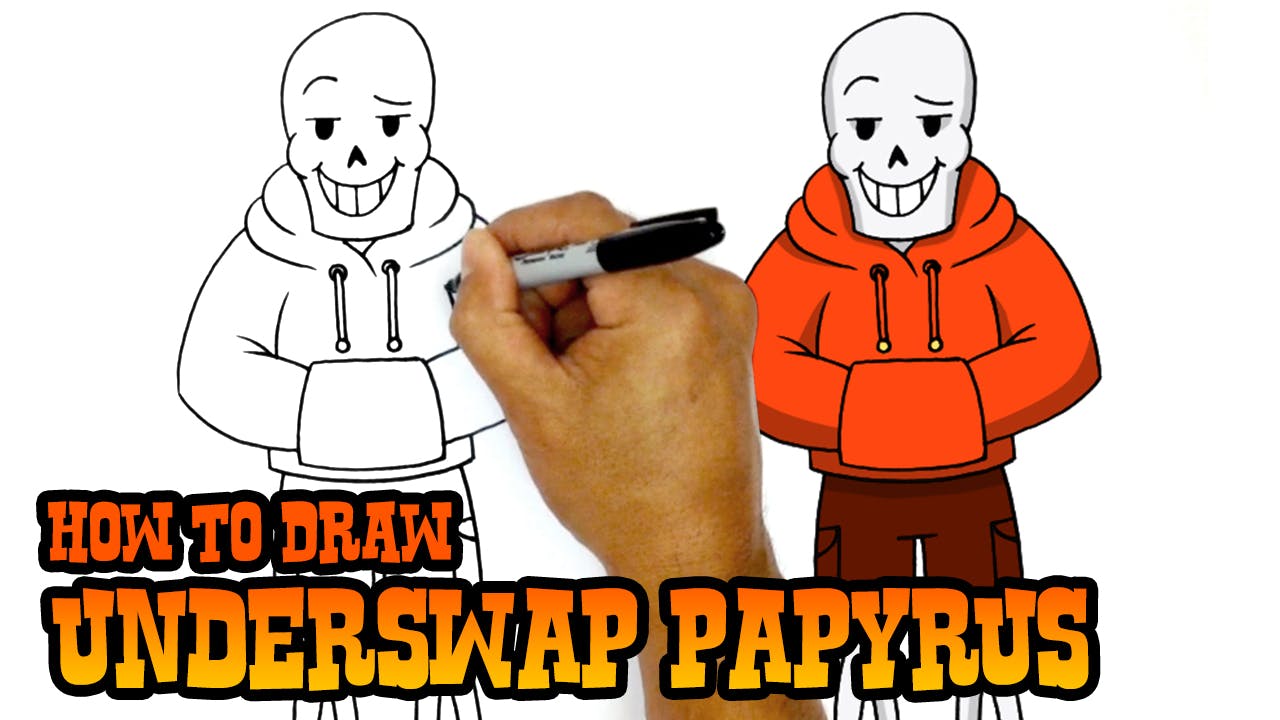 How To Draw Underswap Papyrus Undertale Video Game Characters