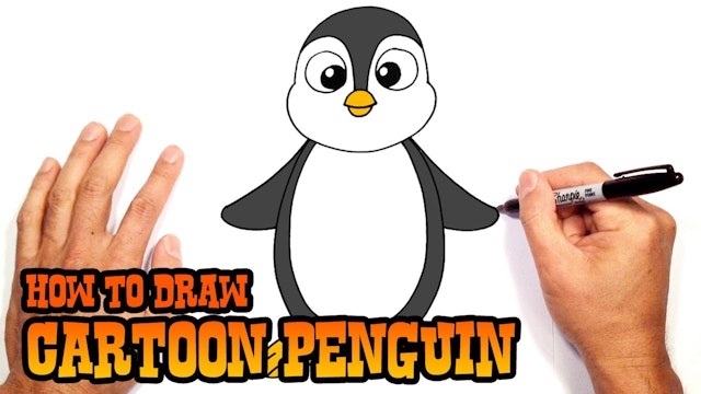How to Draw a Cartoon Penguin