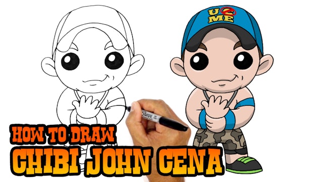 How to Draw Chibi John Cena | WWE