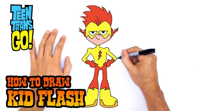 How to Draw Kid Flash | Teen Titans GO!