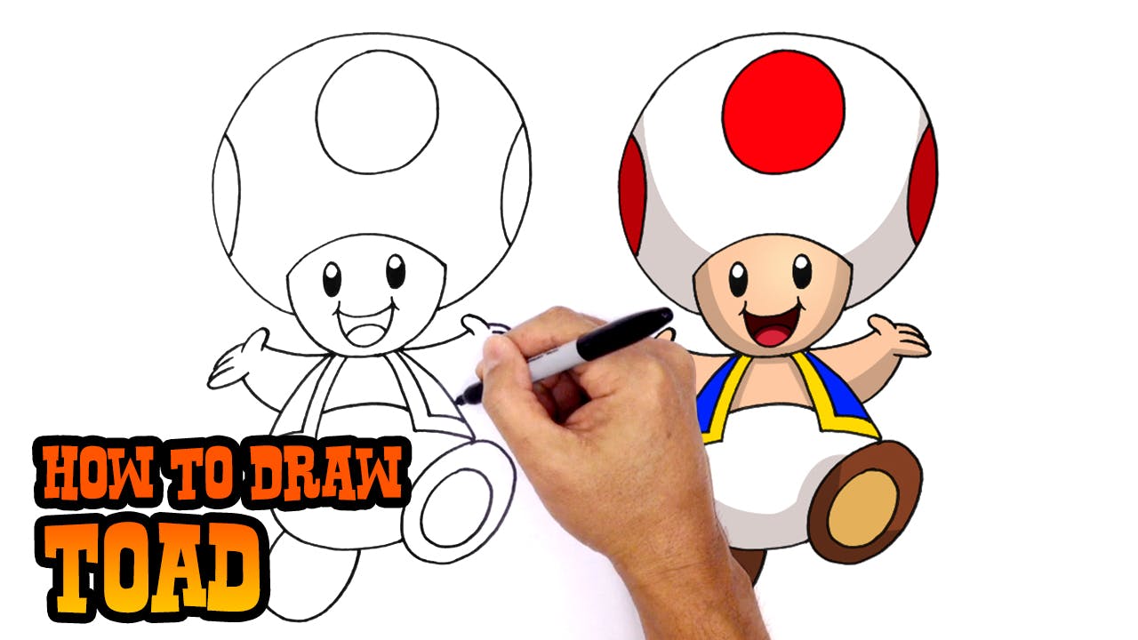How to Draw Toad | Super Mario - Video Game Characters ...