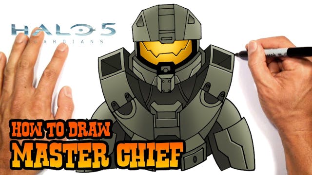 How to Draw Master Chief | Halo