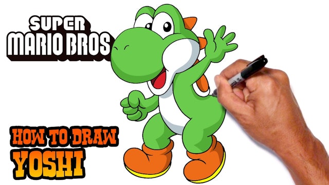 How to Draw Yoshi | Super Mario Bros.