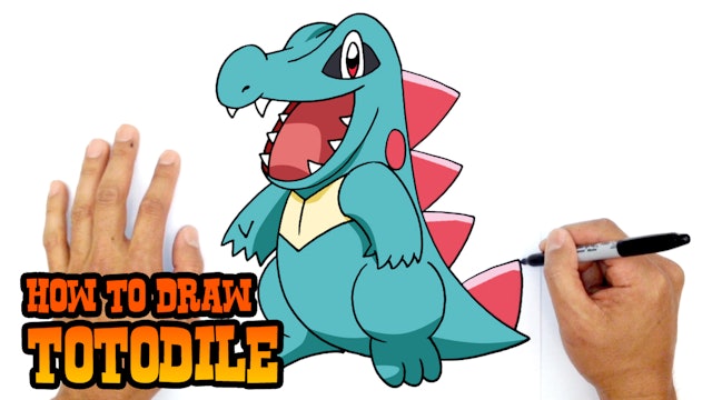 How to Draw Totodile | Pokemon