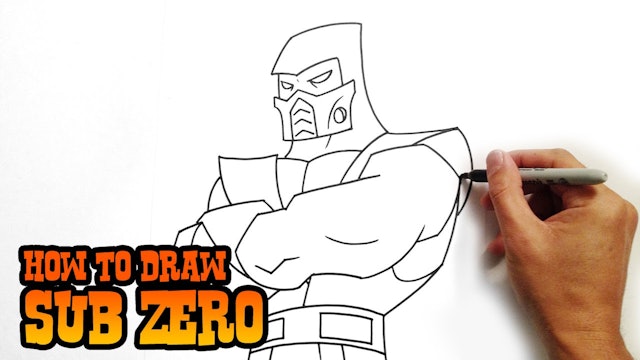 How to Draw Sub Zero | Mortal Kombat