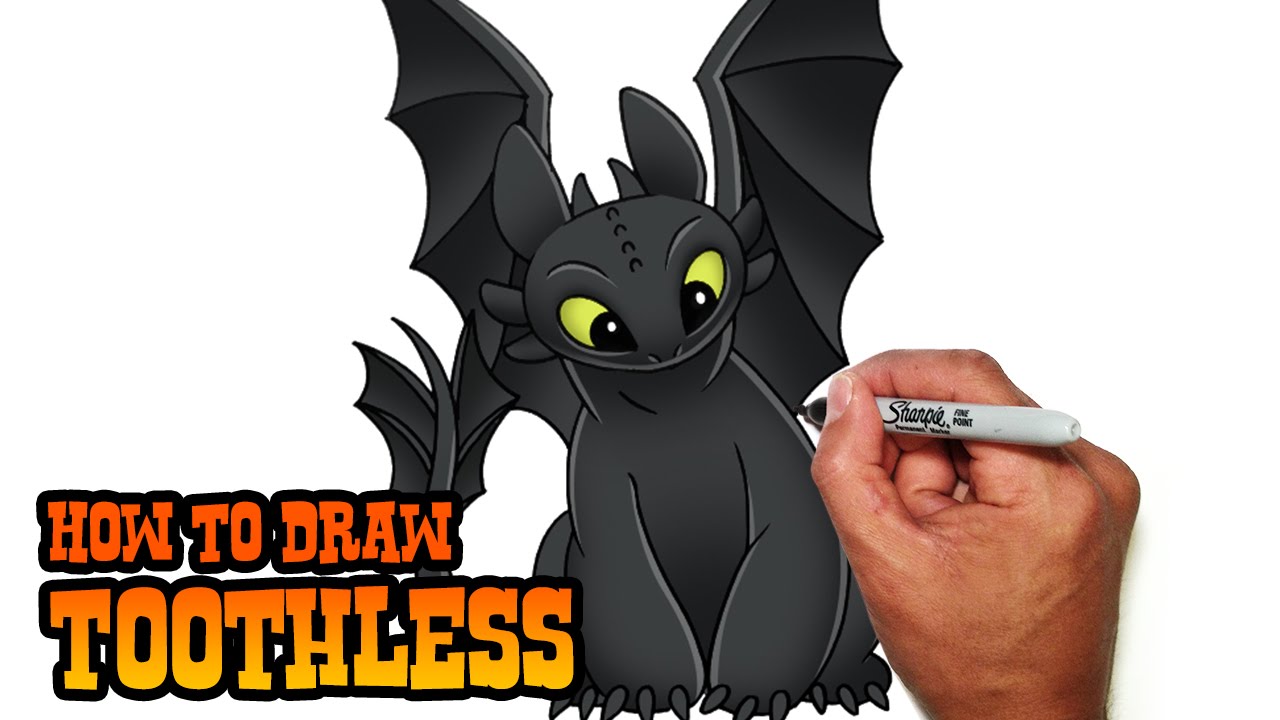 How to Draw Toothless | How to Train Your Dragon