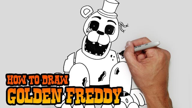 How to Draw Golden Freddy