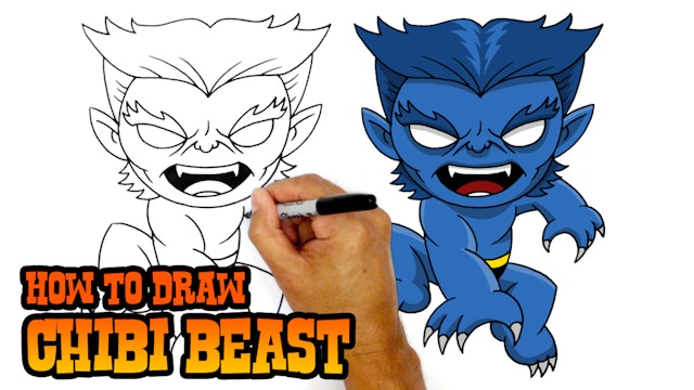 How to Draw Chibi Beast | Xmen