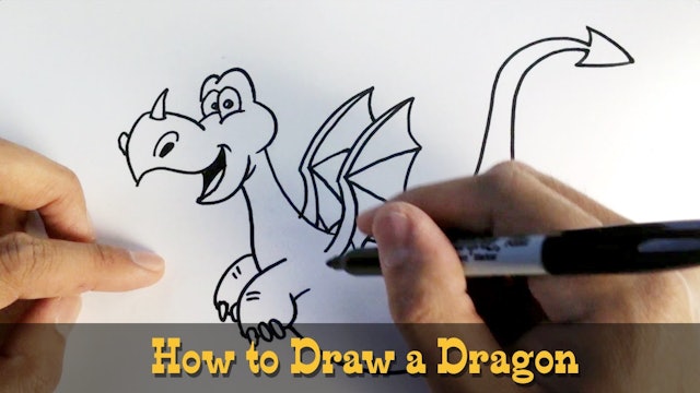 How to Draw a Cartoon Dragon