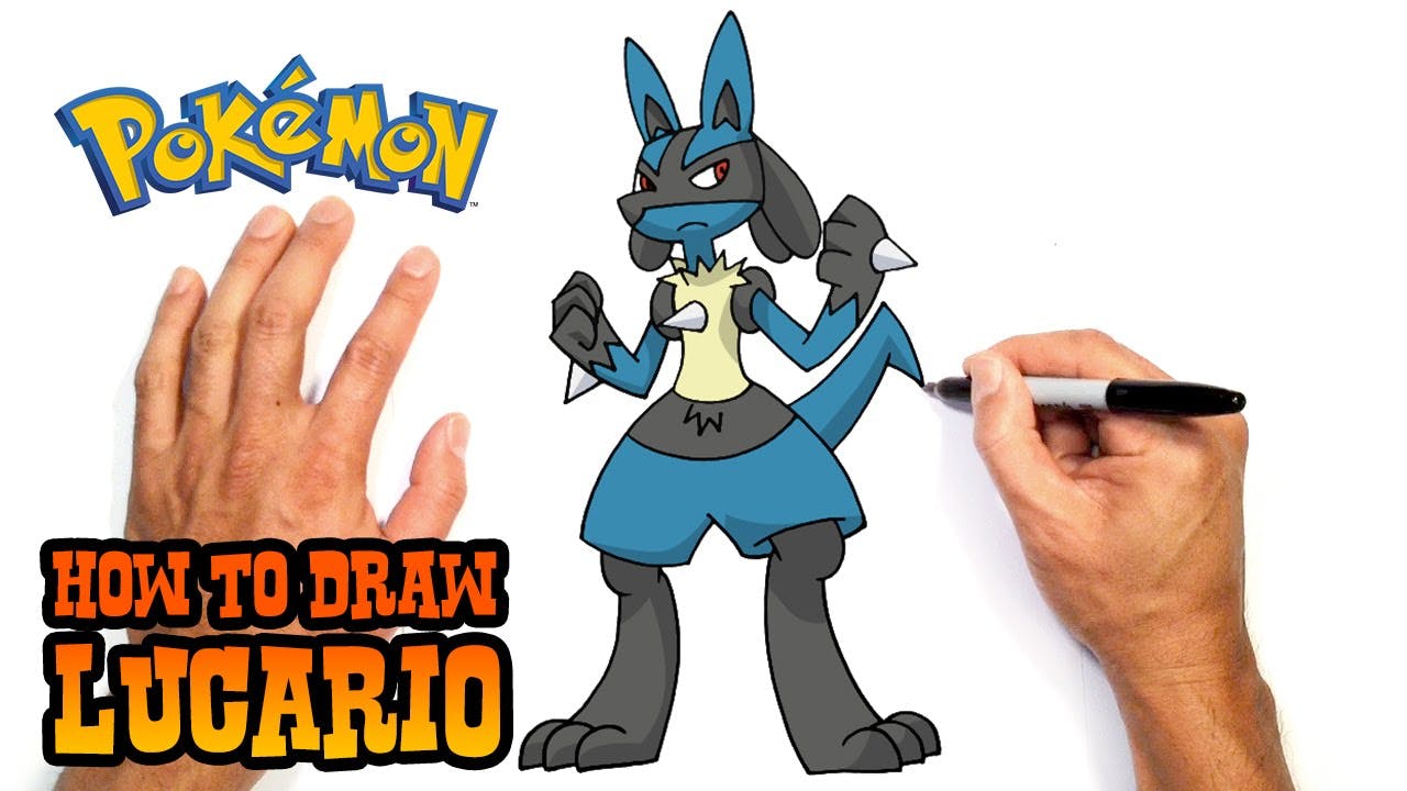 How to Draw Lucario Pokemon C4K ACADEMY