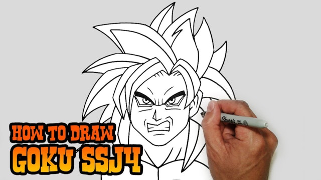 How to Draw Goku SSJ4 | Dragonball Z