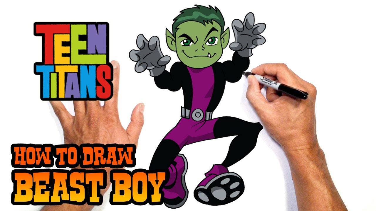 How to Draw Beast Boy | Teen Titans
