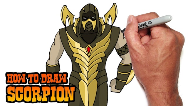 How to Draw Scorpion | Mortal Combat