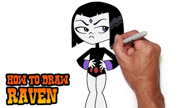 How to Draw Raven (Uncloaked) | Teen Titans GO!