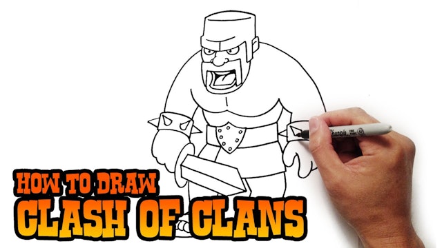 How to Draw Barbarian | Clash of Clans