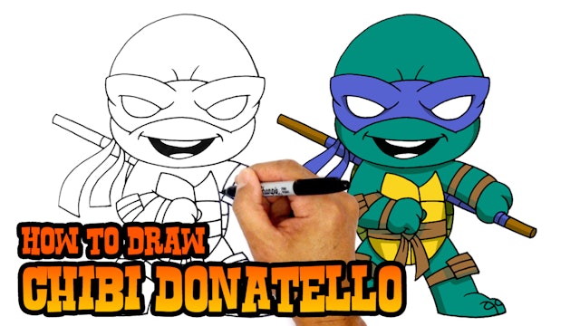 How to Draw Chibi Donatello | TMNT