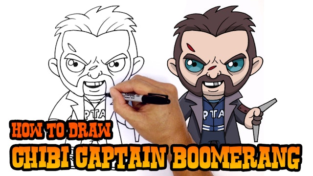 How to Draw Chibi Captain Boomerang | Suicide Squad