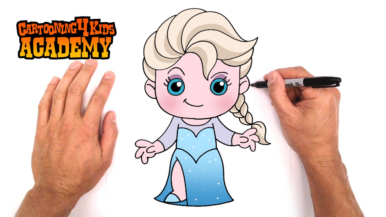 How to draw Elsa from frozen 2 (2019) for kids easy drawing tutorial -  YouTube