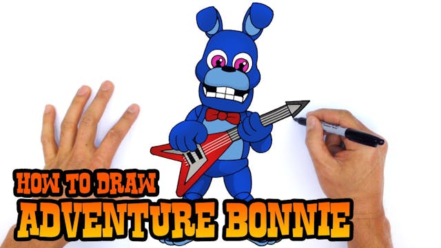 How to Draw Adventure Bonnie | FNAF W...