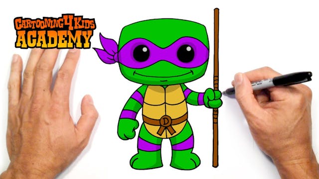 How to Draw Chibi Donatello | TMNT