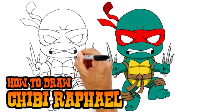 How to Draw Chibi Raphael | TMNT