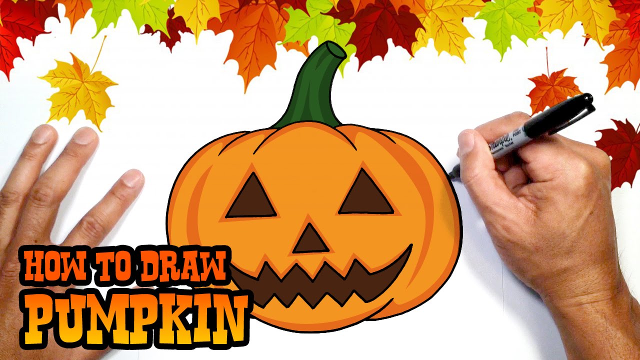 How to Draw a Cartoon Pumpkin