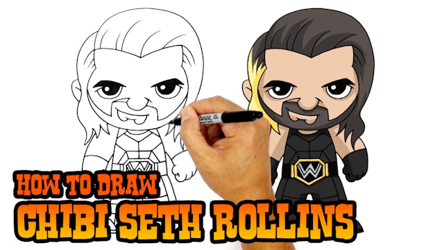 How to Draw Chibi Seth Rollins | WWE